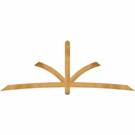 Ekena Millwork Davenport Rough Sawn Timber Gable Bracket, Western Red Cedar, 108"W x 40"H x 2"D x 4"F, 9/12 Pitch GBW108X40X0204DAV00RWR